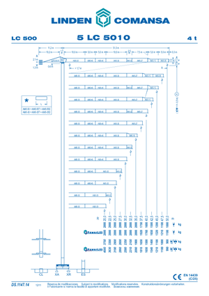 Toranjski kranovi - Grana kolica - Okretna na vrhu Comansa 5LC5010