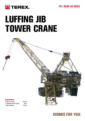 Toranjski kranovi - Grana kolica - Okretna na vrhu Terex Comedil (Zeppelin) CTL 650 F 45