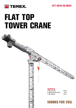 Toranjski kranovi - Grana kolica - Okretna na vrhu Terex Comedil (Zeppelin) CTT 561 A 20