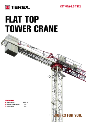 Toranjski kranovi - Grana kolica - Okretna na vrhu Terex Comedil (Zeppelin) CTT 61 A 2,5