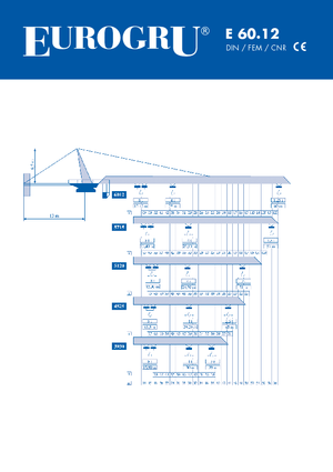 Toranjski kranovi - Grana kolica - Okretna na vrhu Eurogru ® E 60.12