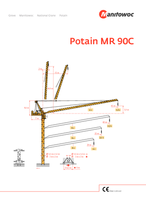 Toranjski kranovi - Grana kolica - Okretna na vrhu Potain MR 160 C