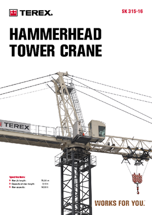 Toranjski kranovi - Grana kolica - Okretna na vrhu Terex Peiner SK 315-E-Ts 211.1