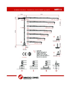 Toranjski kranovi - Grana kolica - Okretna na vrhu Raimondi MRT 111