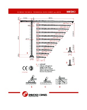 Toranjski kranovi - Grana kolica - Okretna na vrhu Raimondi MRT 243