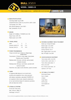 Buldožeri PowerPlus D65EX-15