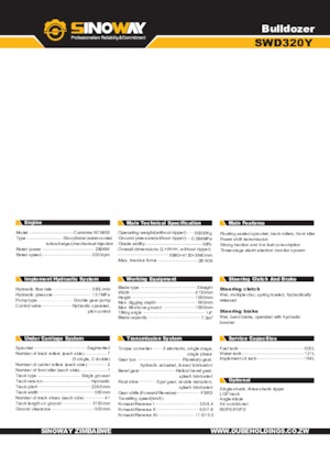 Buldožeri Sinoway SWD320Y