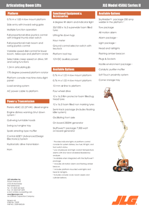 Zglobna podizna platforma na kotačima JLG 450 AJ Serie II