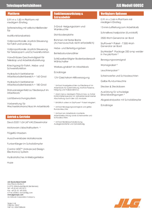Teleskopska podizna platforma na kotačima JLG 600SC