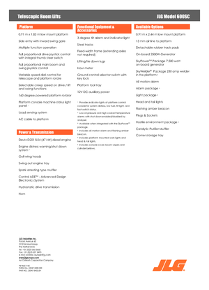 Teleskopska podizna platforma na kotačima JLG 600SC