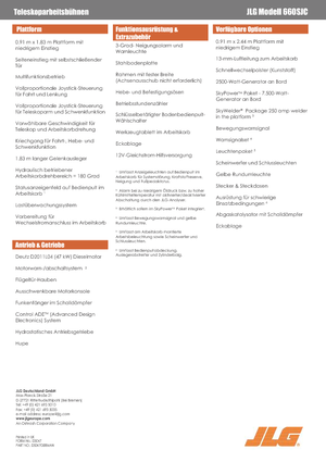 Teleskopska podizna platforma na kotačima JLG 660SJC