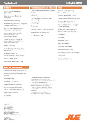 Teleskopska podizna platforma na kotačima JLG 660SJC