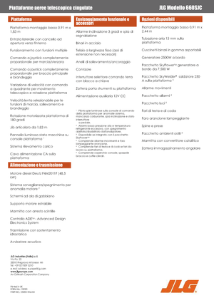 Teleskopska podizna platforma na kotačima JLG 660SJC