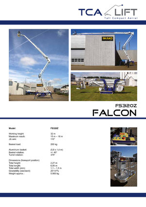 Zglobna podizna platforma na gusjenicama Falcon Lifts FS 320 Z