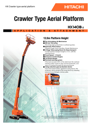 Teleskopska podizna platforma na kotačima Hitachi HX 140 B