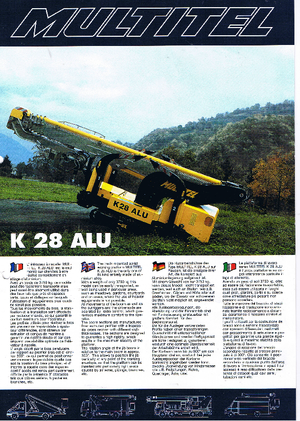 Teleskopska podizna platforma na kotačima Multitel K 28 Alu