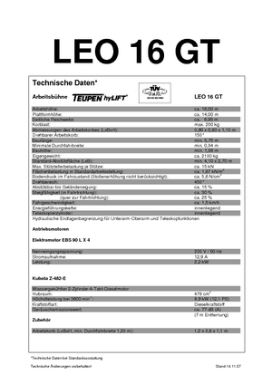 Zglobna podizna platforma na gusjenicama TEUPEN Leo 16 GT