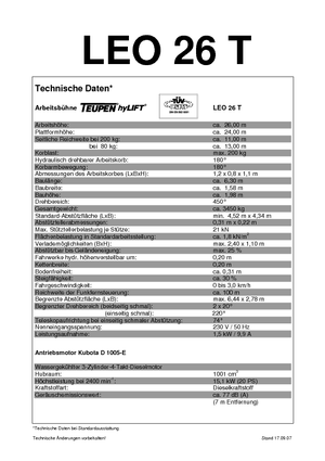 Teleskopska podizna platforma na kotačima TEUPEN Leo 26 T