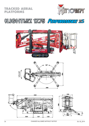 Zglobna podizna platforma na gusjenicama Hinowa Lightlift 17.75 Performance IIIS MK3