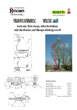 Zglobna podizna platforma na gusjenicama Hinowa Lightlift 19.65 IIIS