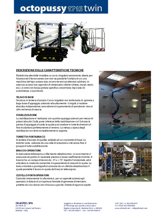 Zglobna podizna platforma na gusjenicama Oil & Steel Octopussy 1715 Twin