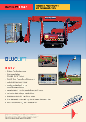 Teleskopska podizna platforma na kotačima Bluelift - Rothlehner R 130 C
