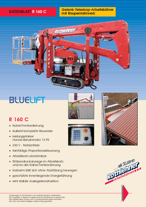 Zglobna podizna platforma na gusjenicama Bluelift - Rothlehner R 160 C