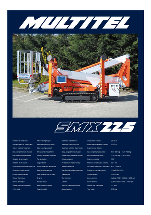 Zglobna podizna platforma na gusjenicama Multitel SMX 225