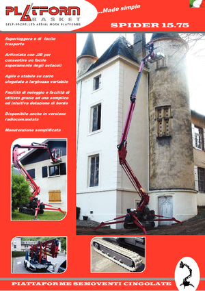 Zglobna podizna platforma na gusjenicama Basket Spider 15.75 E-Pro