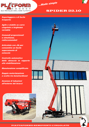 Zglobna podizna platforma na gusjenicama Basket Spider 22.10