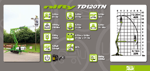 Zglobna podizna platforma na gusjenicama Niftylift TD 120 TN
