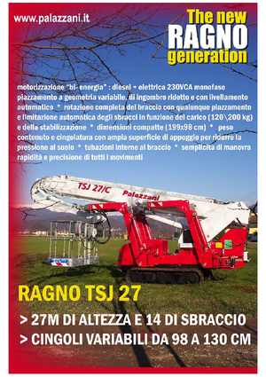 Teleskopska podizna platforma na kotačima Palazzani TSJ 27 C