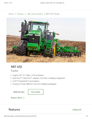 Traktori na gusjenicama John Deere 9RT 470
