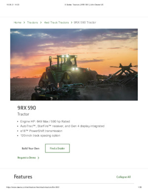 Traktori na gusjenicama John Deere 9RX 590