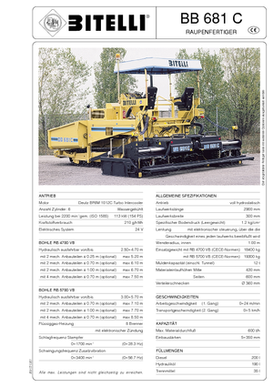 Asfaltni finišeri na gusjenicama Bitelli BB 681 C-RB 5700 VB