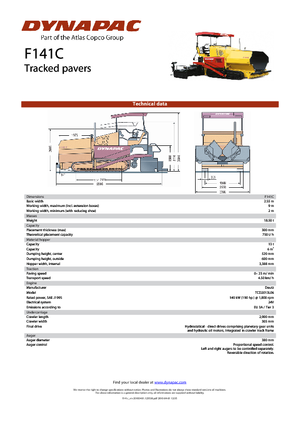 Asfaltni finišeri na gusjenicama Dynapac F 141 C