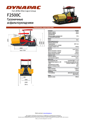 Asfaltni finišeri na gusjenicama Dynapac F 2500 C 