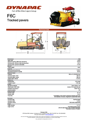 Asfaltni finišeri na gusjenicama Dynapac F 6 C