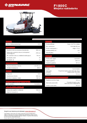 Asfaltni finišeri na gusjenicama Dynapac F1800C