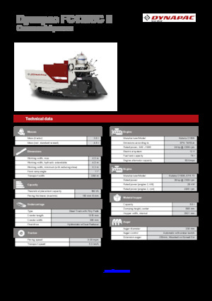 Asfaltni finišeri na gusjenicama Dynapac FC1300C II