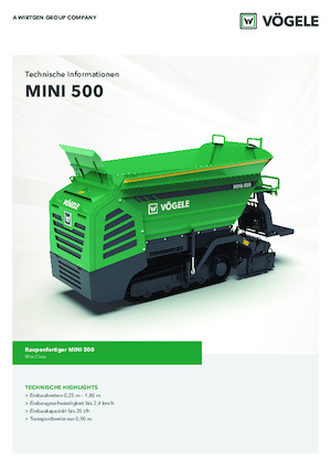 Asfaltni finišeri na gusjenicama Vögele MINI 500