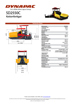 Asfaltni finišeri na gusjenicama Dynapac SD 2550 C