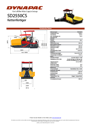 Asfaltni finišeri na gusjenicama Dynapac SD 2550 CS