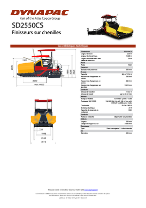 Asfaltni finišeri na gusjenicama Dynapac SD 2550 CS