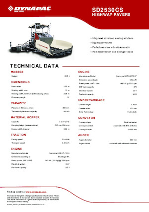 Asfaltni finišeri na gusjenicama Dynapac SD2530CS