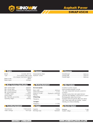 Asfaltni finišeri na kotačima Sinoway SWAP45CH