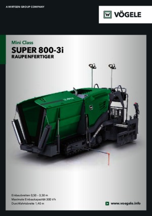 Asfaltni finišeri na gusjenicama Vögele Super 800-3i