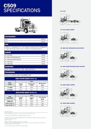Tegljači - tegljačke jedinice Kenworth C509 50” Aero roof X15 8x4
