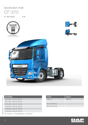 Tegljači - tegljačke jedinice DAF CF 340 FT SLEEPER CAB