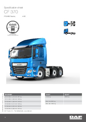 Tegljači - tegljačke jedinice DAF CF 480 FTG SC